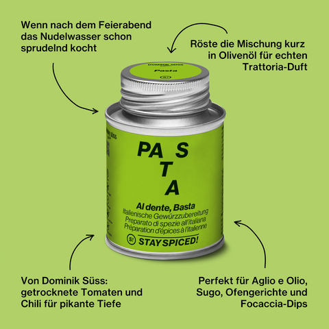 Pasta - Al dente, Basta, Italian spice blend