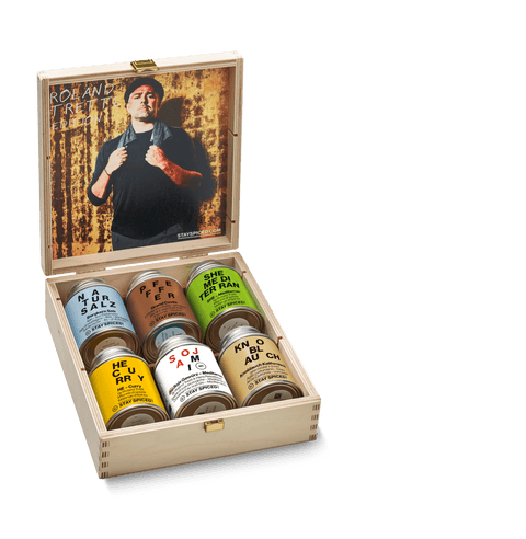 Roland Trettl STARTER | Gewürze Set | 6er Holzkiste - STAY SPICED ! - 90009x