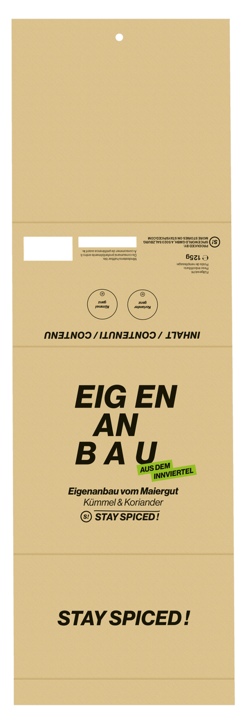 Banderolen "MAIERGUT KORIANDER und KÜMMEL" für 2er Geschenkbox - LOSE - STAY SPICED ! - 90095x