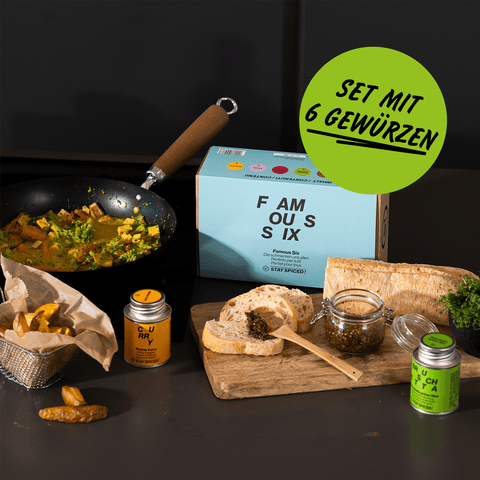 FAMOUS SIX - Top Seller | Gewürze Set | 6er Geschenkbox - STAY SPICED ! - 59024x