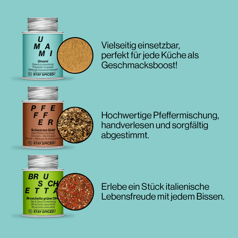 FAMOUS SIX - Top Seller | Gewürze Set | 6er Geschenkbox - STAY SPICED ! - 59024x
