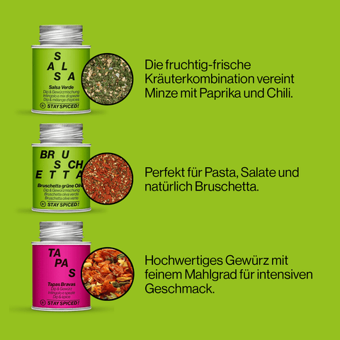 DIP IT | Gewürze Set & Olivenöl | 3 Gewürze und 1 Olivenöl in der Box - STAY SPICED ! - 59036x