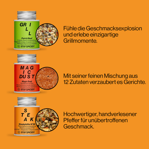 Roland Trettl GRILL | GewĂŒrze Set | 6er Geschenkbox - STAY SPICED ! - 90006x
