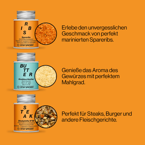 GRILL | Gewürz Set | 6er Geschenkbox - STAY SPICED ! - 59028x