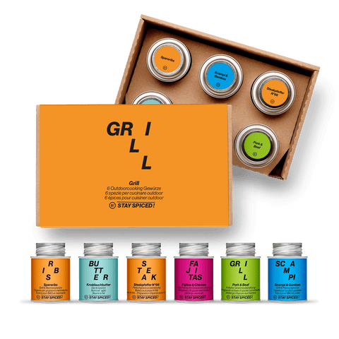 GRILL | Gewürz Set | 6er Geschenkbox - STAY SPICED ! - 59028x