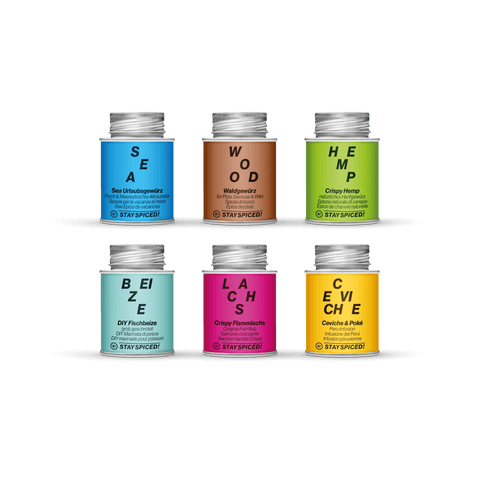 STAY WILD EDITION Ben Perry | Gewürze Set | 6er Geschenkbox - STAY SPICED ! - 59040x