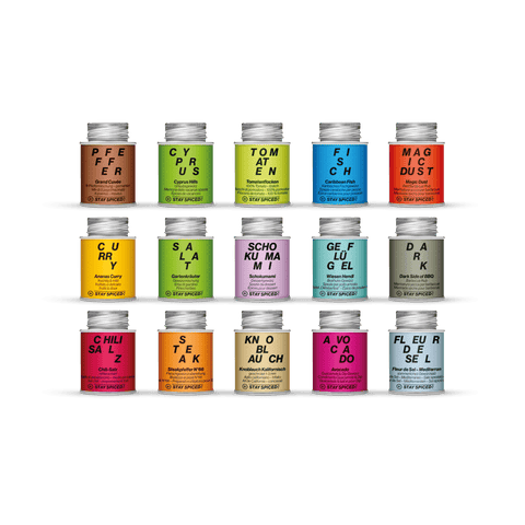 COLOURS OF SPICES | Gewürz Set | 15er Holzkiste - STAY SPICED ! - 59029x