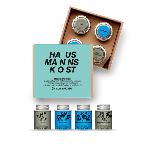 HAUSMANNSKOST | Gewürze Set | 4er Geschenkbox - STAY SPICED ! - 59009x