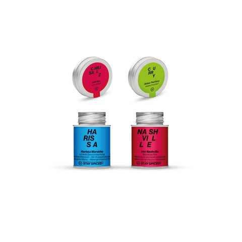 HOT & SPICY | Gewürze Set | 4 Gewürze im Jutebeutel - STAY SPICED ! - 91061x