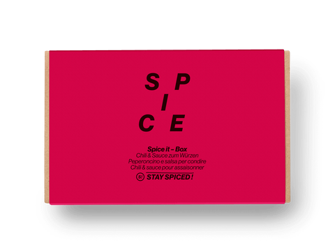 SPICE IT | Gewürze Set & Chili Sauce | 3 Gewürze und 1 Sauce in der Box - STAY SPICED ! - 59038x