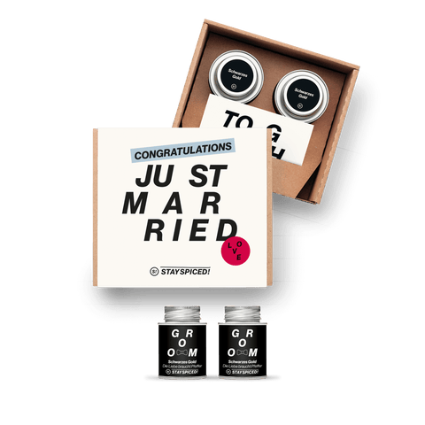 Just Married - GROOM | Geschenke Set | 2 Gewürze - STAY SPICED ! - 59046x