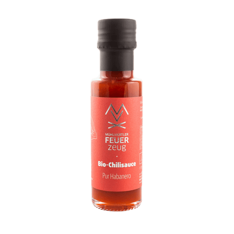 Bio Chili-Sauce - Pur Habanero - Mühlviertler Feuerzeug - STAY SPICED ! - 80210x