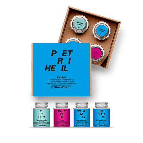 PETRI HEIL | Gewürze Set | 4er Geschenkbox - STAY SPICED ! - 59020x