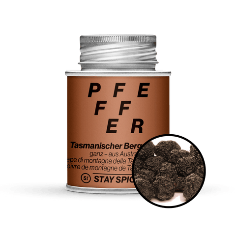 Tasmanischer Bergpfeffer schwarz-ganz, - STAY SPICED ! - 52211xM