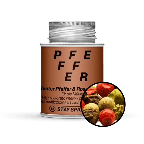 Bunter Pfeffer ganz für die Mühle mit rosa Beeren - STAY SPICED ! - 52306xM