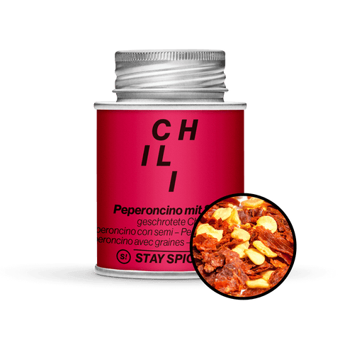 Chili / Peperoncino rot geschrotet mit Saat - STAY SPICED ! - 56010xM