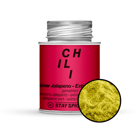 Jalapeno Chili, grün gemahlen - Extra Fruchtig! - STAY SPICED ! - 56019xM