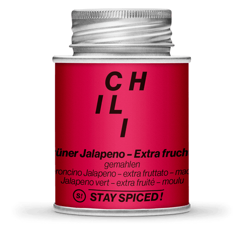Jalapeno Chili, grün gemahlen - Extra Fruchtig! - STAY SPICED ! - 56019xM