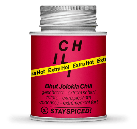 Bhut Jolokia Chili - geschrotet 1-3 mm, extra scharf - STAY SPICED ! - 56036xM