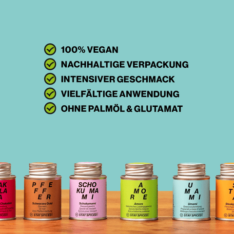 TOPSELLER | Gewürze Kennenlern-Set | 6 Mikro-Gewürzdosen - STAY SPICED ! - 59055x