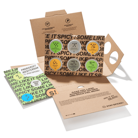MEDITERRAN | Gewürze Kennenlern-Set | 6 Mikro-Gewürzdosen - STAY SPICED ! - 59057x