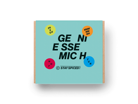 Banderole "GENIESSE MICH" für 2er/3er/4er Geschenkbox - LOSE - STAY SPICED ! - 90032x