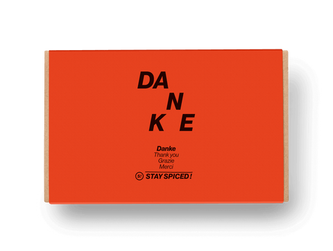 Banderole "DANKE" für 6er Geschenkbox - LOSE - STAY SPICED ! - 90079x