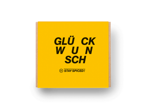 Banderole "GLÜCKWUNSCH" für 2er/3er/4er Geschenkbox - LOSE - STAY SPICED ! - 90034x