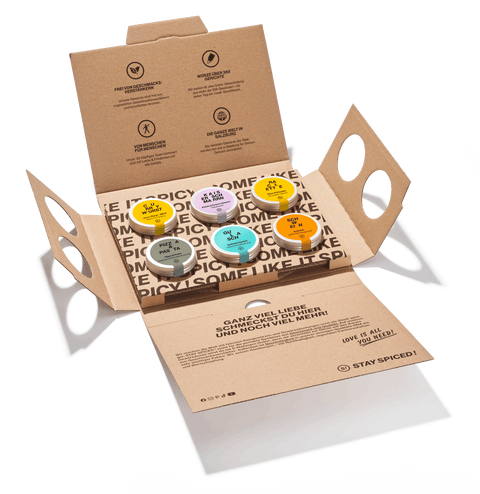 LÄNDERSET | Gewürze Kennenlern-Set | 6 Mikro-Gewürzdosen - STAY SPICED ! - 59059x