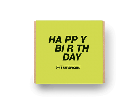 Banderole "HAPPY BIRTHDAY" für 2er/3er/4er Geschenkbox - LOSE - STAY SPICED ! - 90111x