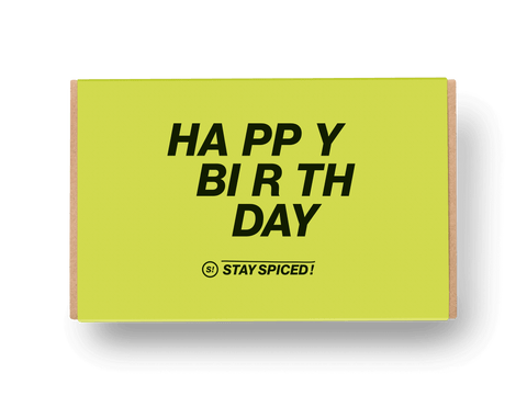 Banderole "HAPPY BIRTHDAY" für 6er Geschenkbox - LOSE - STAY SPICED ! - 90112x