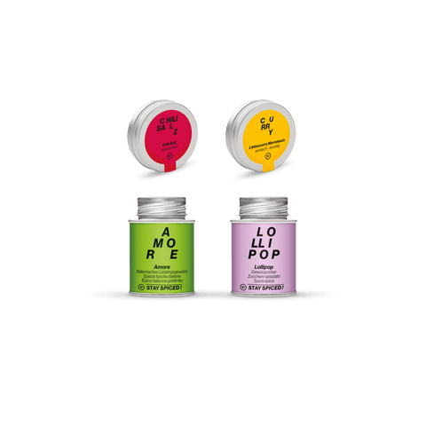 LOVE | Gewürze Set | 4 Gewürze im Jutebeutel - STAY SPICED ! - 91062x