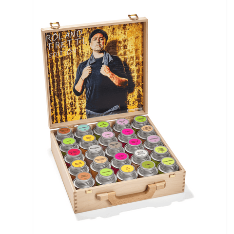 Roland Trettl DELUXE | Gewürze Set | 25er Holzkiste - STAY SPICED ! - 90007x