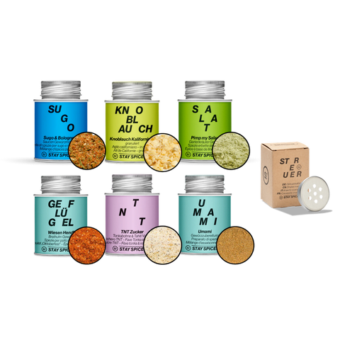 ULTIMATE | Gewürze BUNDLE | 6 Gewürze + Streueinsätze im Vorteilsset - STAY SPICED ! - 59529x