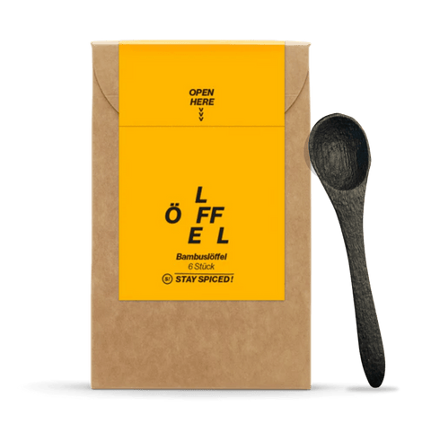Bambuslöffel - 6 Stück für Tischaufsteller - STAY SPICED ! - 90122x