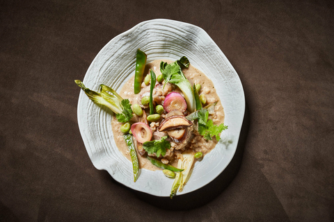 Gersten-Eintopf mit Schweinebacke und Grünem Thai Curry