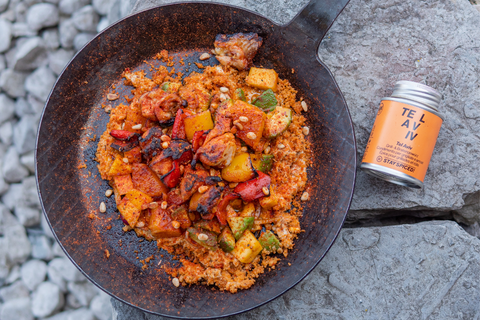 Tel Aviv Hühnerspieß mit Mango-Avocadosalat und Couscous