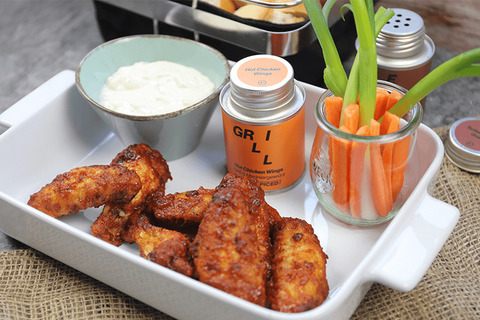 Rezept: Buffalo Chicken Wings mit Blue Cheese Dip