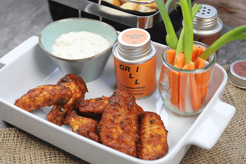 Buffalo Chicken Wings mit Blue Cheese Dip