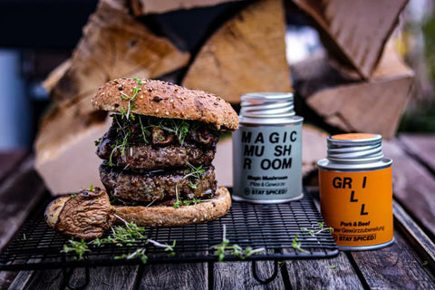 Magic Mushroom Burger mit Bacon - STAY SPICED !