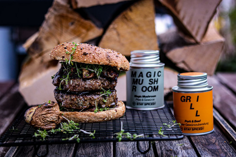 Magic Mushroom Burger mit Bacon