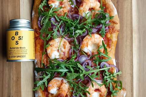 Pinsa mit Garnelen und S! Boss - STAY SPICED !