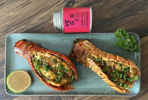 Gegrillte Langustenschwänze