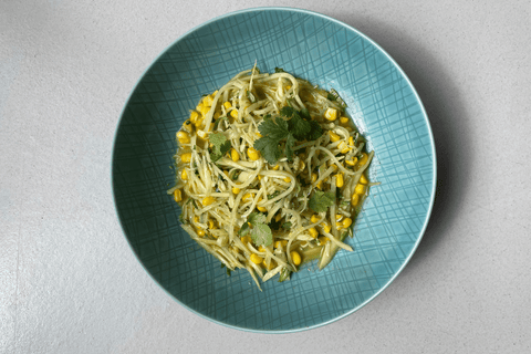 Taschenkrebs auf Papayasalat mit Mais und Kokos - STAY SPICED !