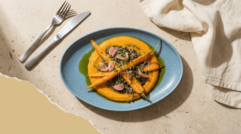 Linsenrisotto auf Süßkartoffelpüree - STAY SPICED !
