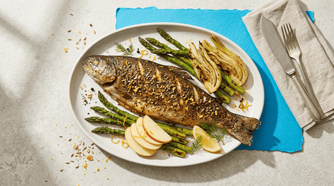 Forelle mit Fenchel, Apfel und Spargel - STAY SPICED !