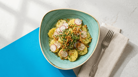 Omas Kartoffelsalat mit Kürbiskernöl - STAY SPICED !