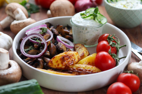 Veganes Gyros mit Tzatziki