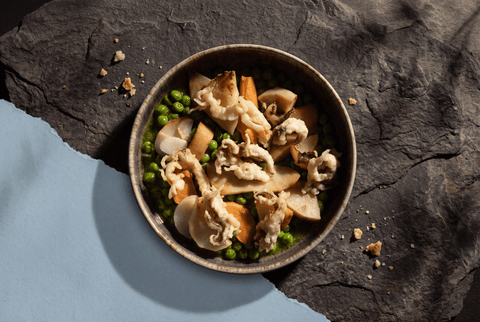 Calamari mit Erbse und Cantaloup-Melone - STAY SPICED !