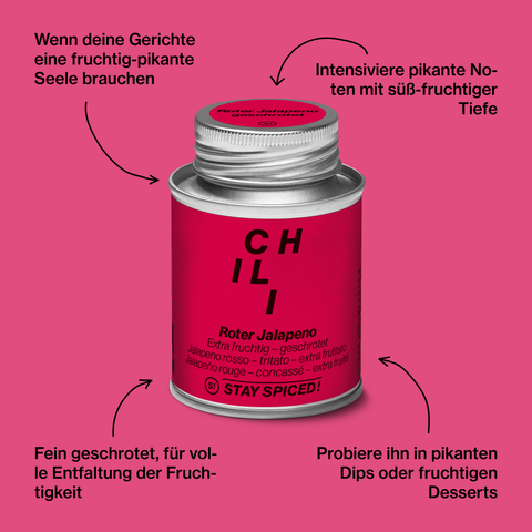 Jalapeno Chili, rot gemahlen - Extra Fruchtig!